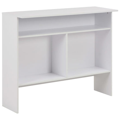 Table de bar avec 2 dessus de table Blanc 130x40x120 cm