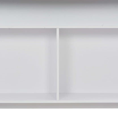 Table de bar avec 2 dessus de table Blanc 130x40x120 cm