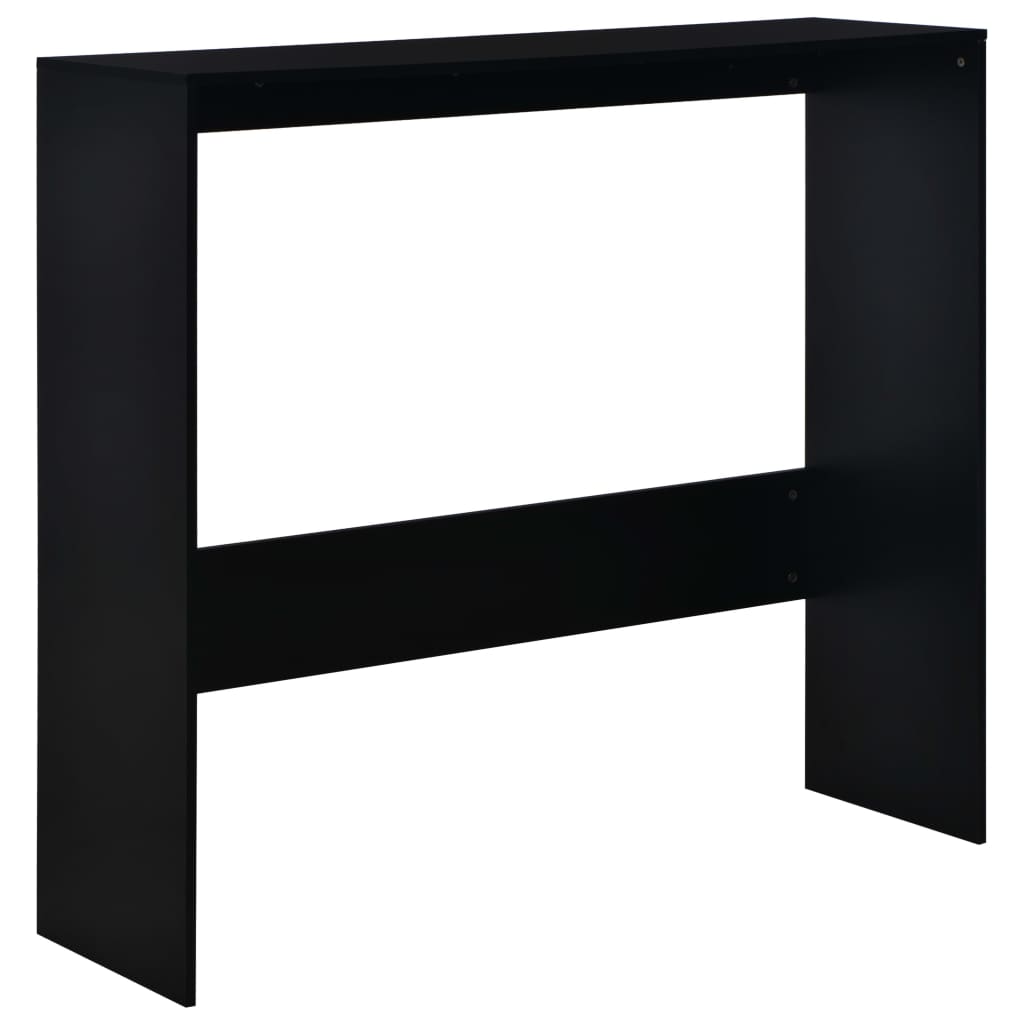 Table de bar avec 2 dessus de table Noir 130 x 40 x 120 cm