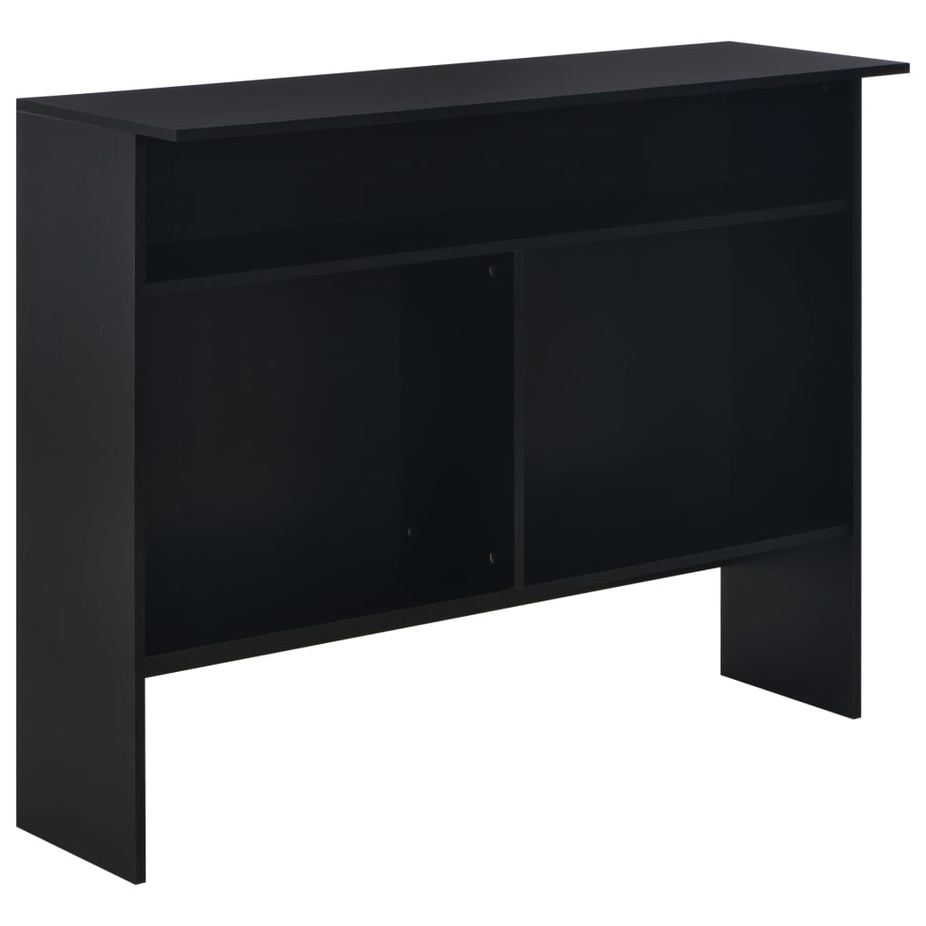 Table de bar avec 2 dessus de table Noir 130 x 40 x 120 cm