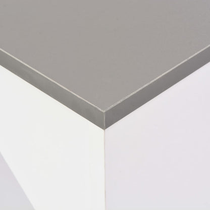 Table de bar avec tablette amovible Blanc 138x39x110 cm