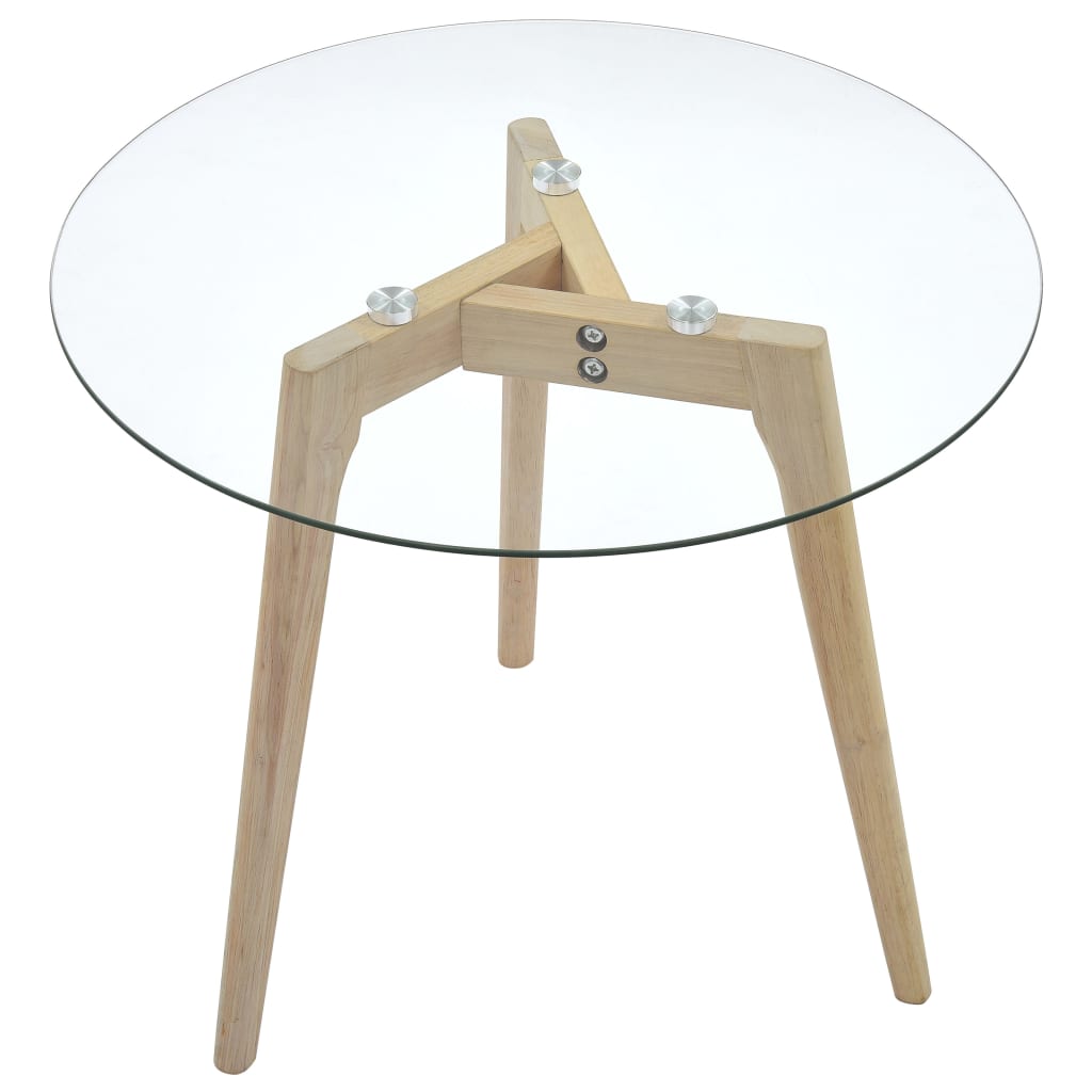 Ensemble de tables d'appoint 2 pcs Verre trempé