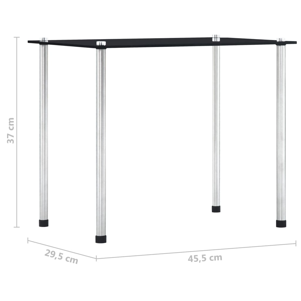 Tables gigognes 3 pcs Noir Verre trempé