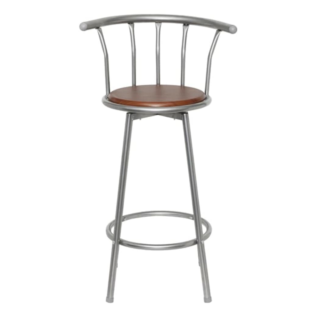 Tabourets de bar lot de 2 marron acier