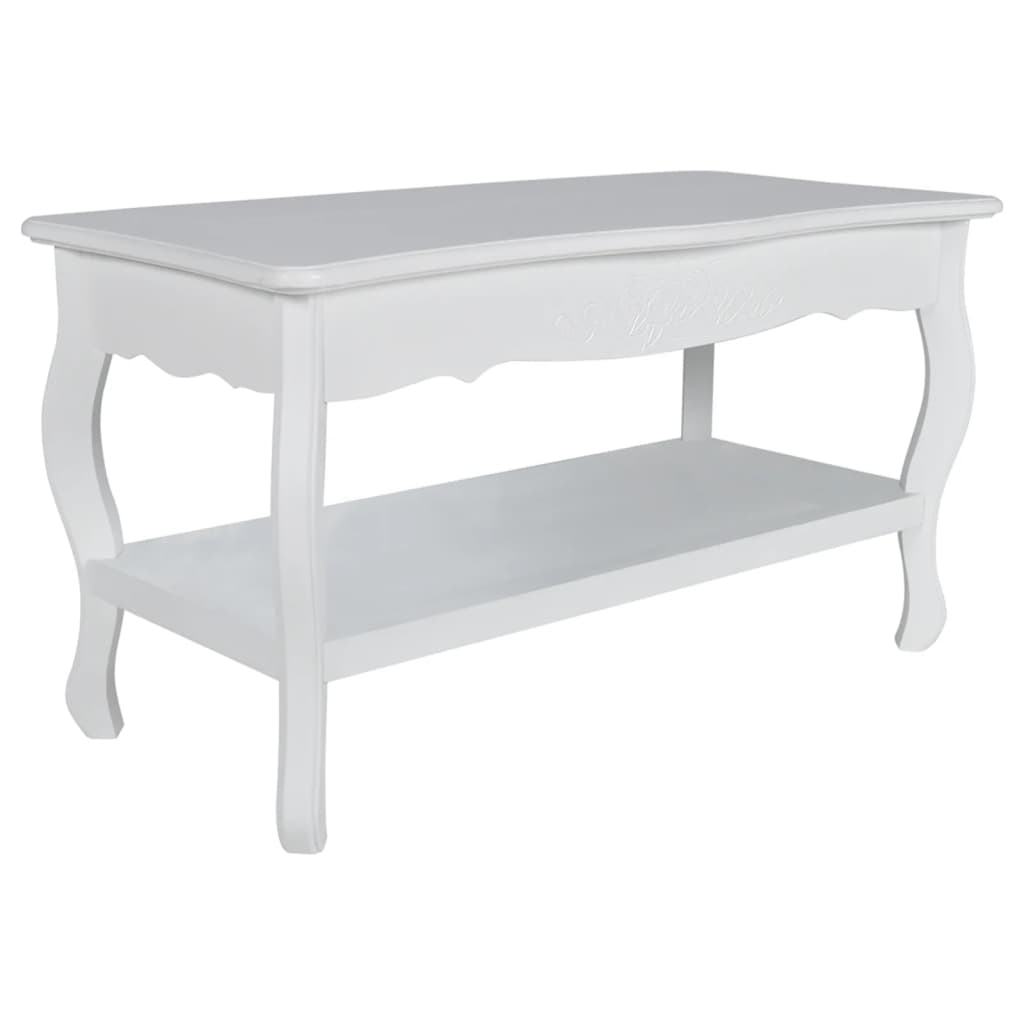 Table basse 2 couches MDF Blanc