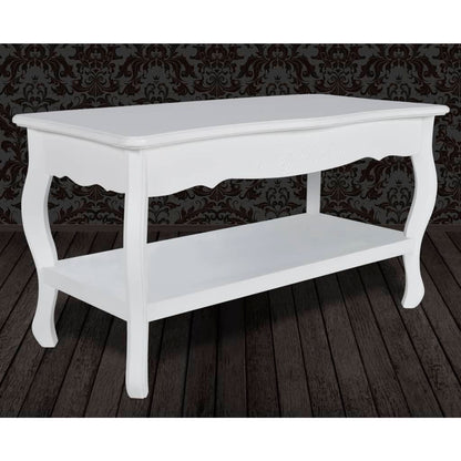 Table basse 2 couches MDF Blanc