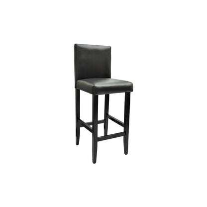 Tabourets de bar lot de 2 noir similicuir