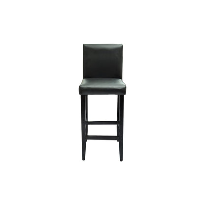 Tabourets de bar lot de 2 noir similicuir