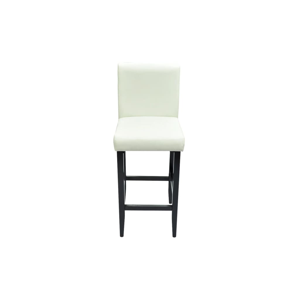 Tabourets de bar lot de 2 blanc similicuir