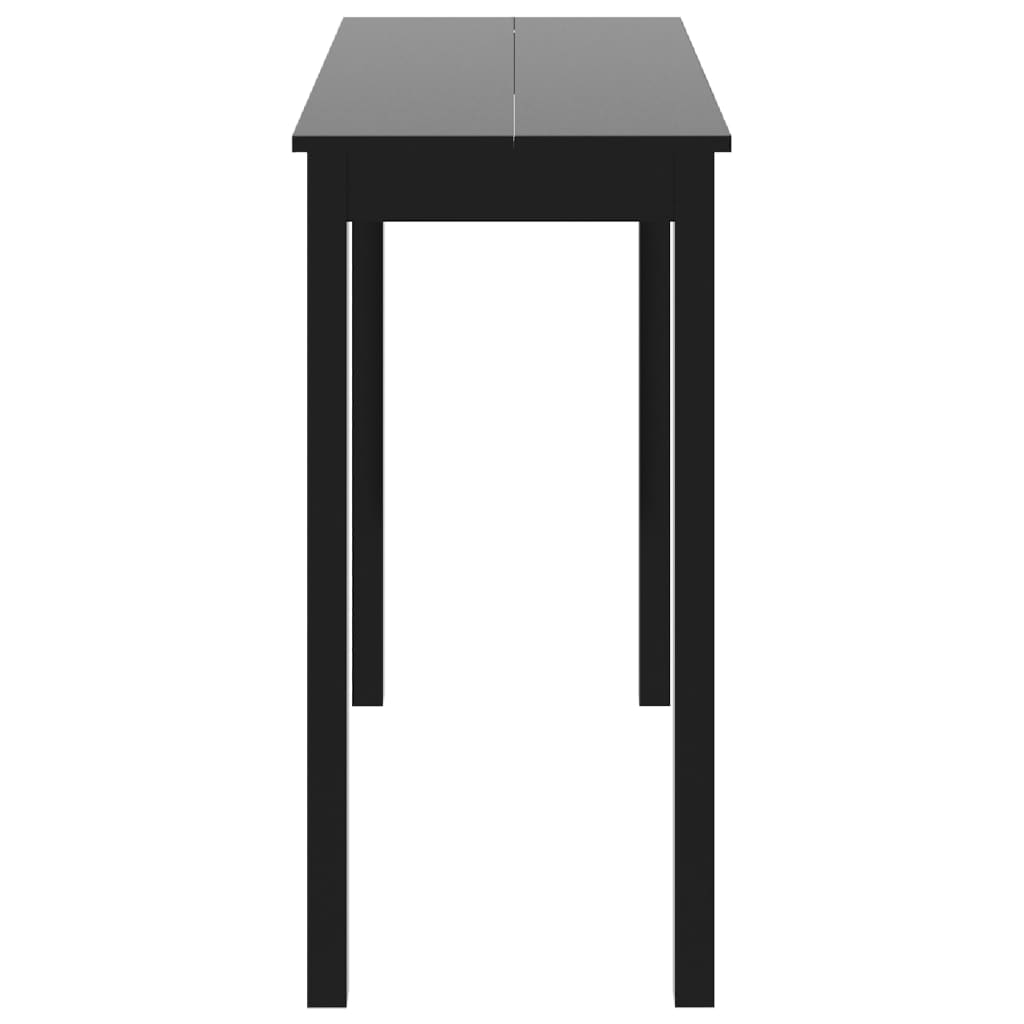 Table de bar MDF noir 115x55x107 cm