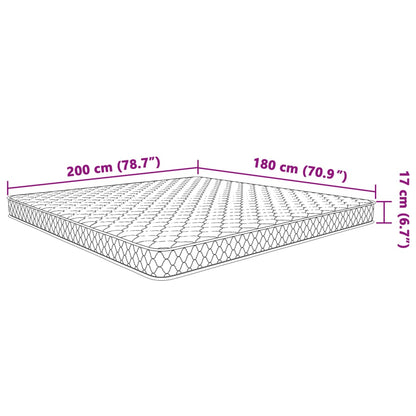 Matelas en mousse à mémoire de forme 200 x 180 x 17 cm