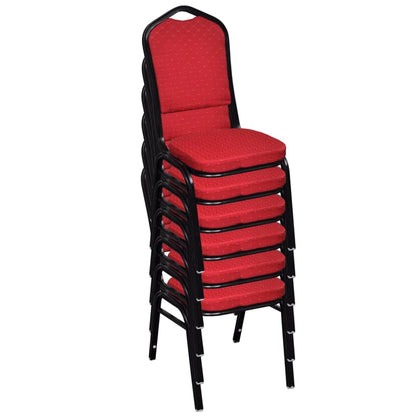 Chaises à manger lot de 10 rouge tissu