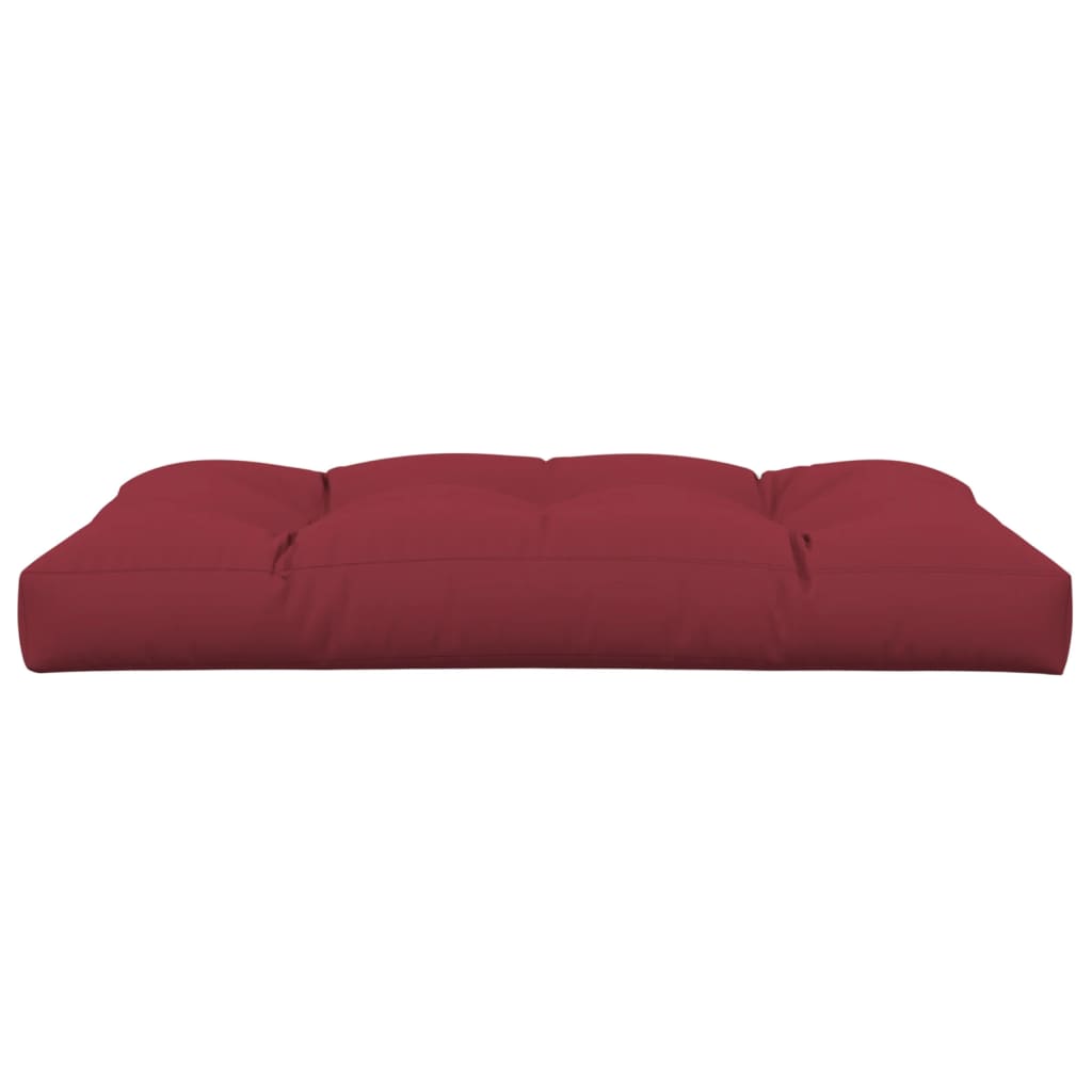 Coussin de palette rouge bordeaux 120x80x12 cm tissu