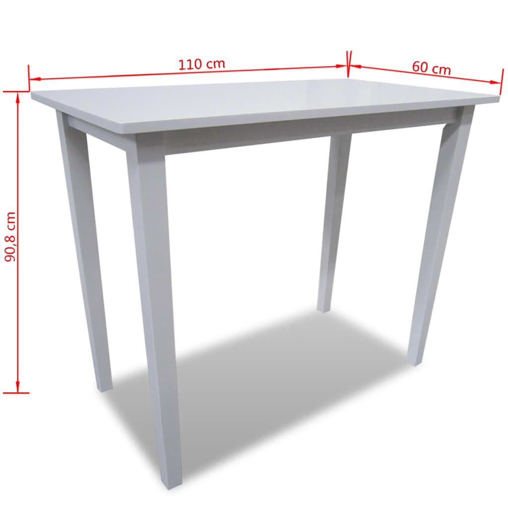 Table de bar en bois Blanc