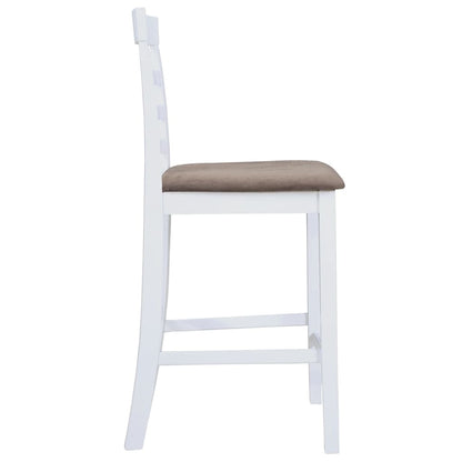 Chaises de bar lot de 2 blanc tissu