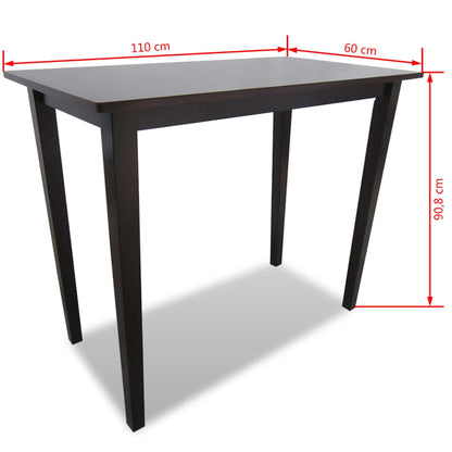 Table de bar en bois Marron