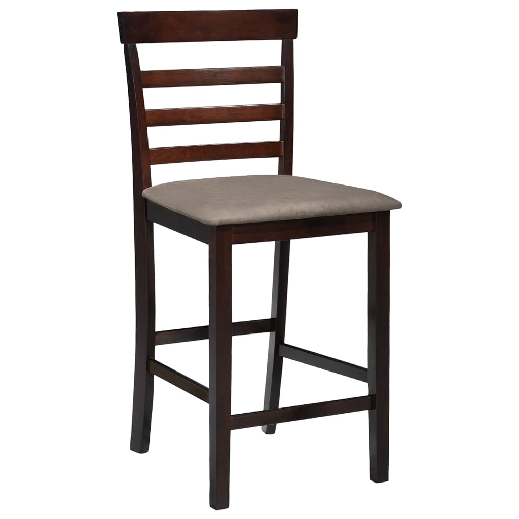 Tabourets de bar 2 pcs Marron Tissu