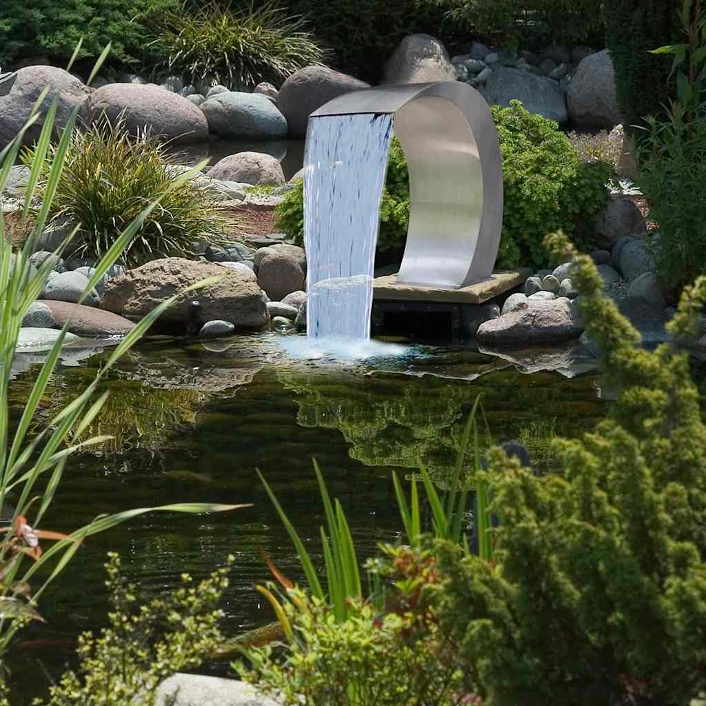 Fontaine cascade de piscine Acier inoxydable 45 x 30 x 60 cm