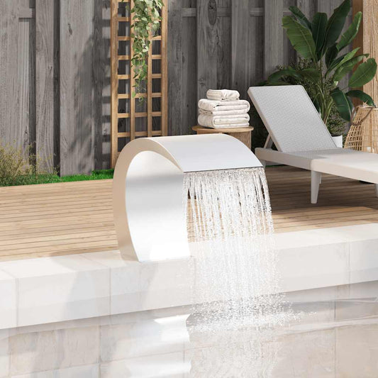 Fontaine cascade de piscine Acier inoxydable 45 x 30 x 60 cm