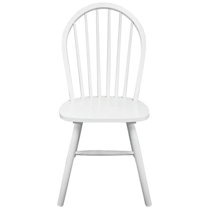 Chaises à manger lot de 4 blanc bois d'hévéa solide