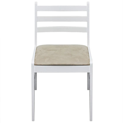 Chaises à manger lot de 2 blanc hévéa solide et velours