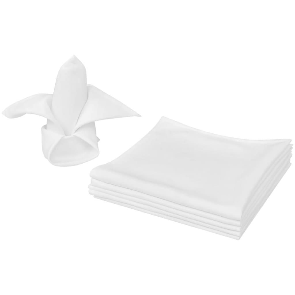 Serviettes de table 10 pcs Blanc 50x50 cm