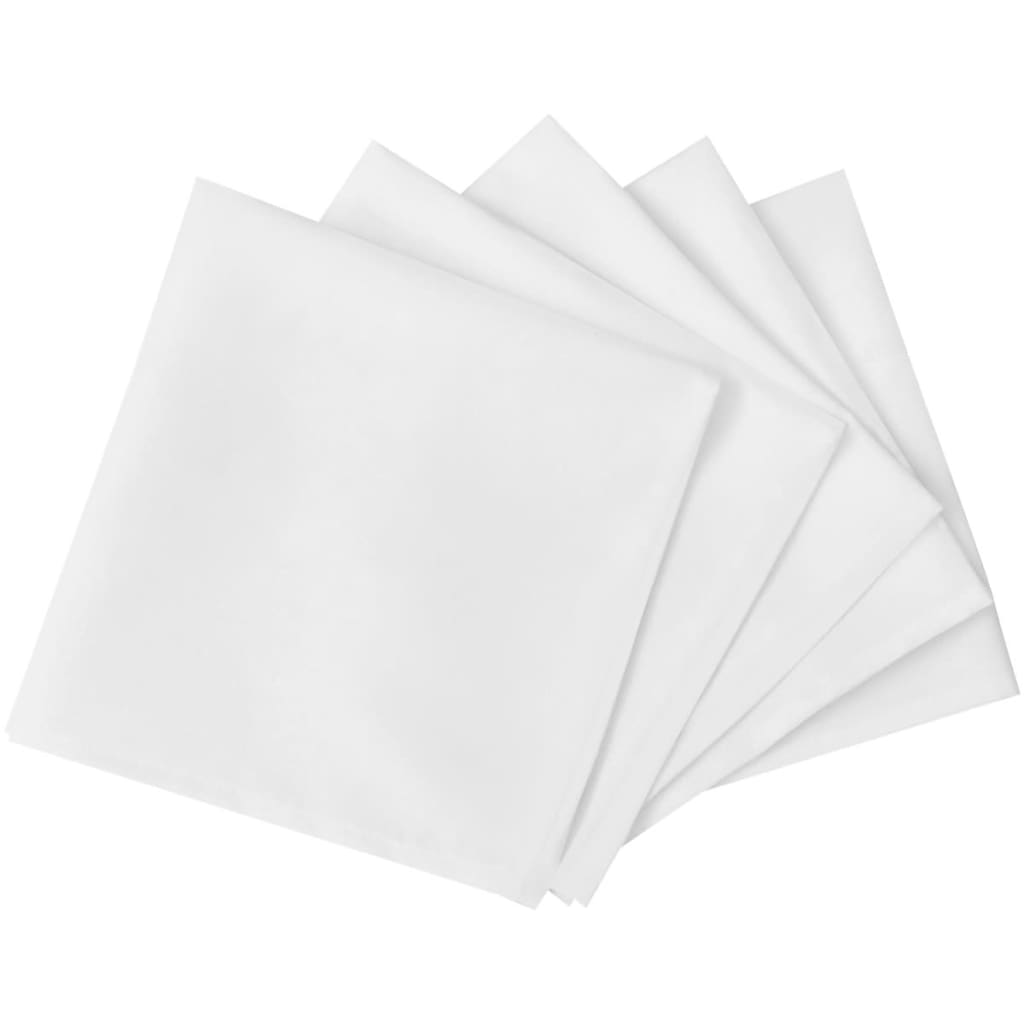 Serviettes de table 10 pcs Blanc 50x50 cm