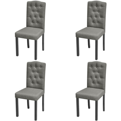 Chaises à manger lot de 4 gris tissu