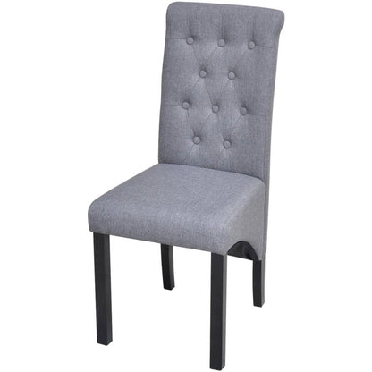 Chaises à manger lot de 6 gris clair tissu