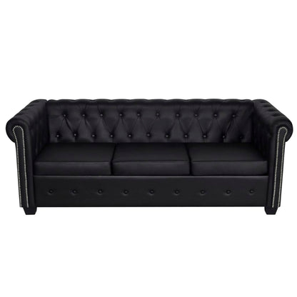 Canapé Chesterfield à 2 places et à 3 places noir