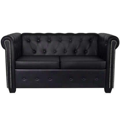 Canapé Chesterfield à 2 places et à 3 places noir