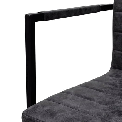 Chaises à manger cantilever lot de 6 noir similicuir