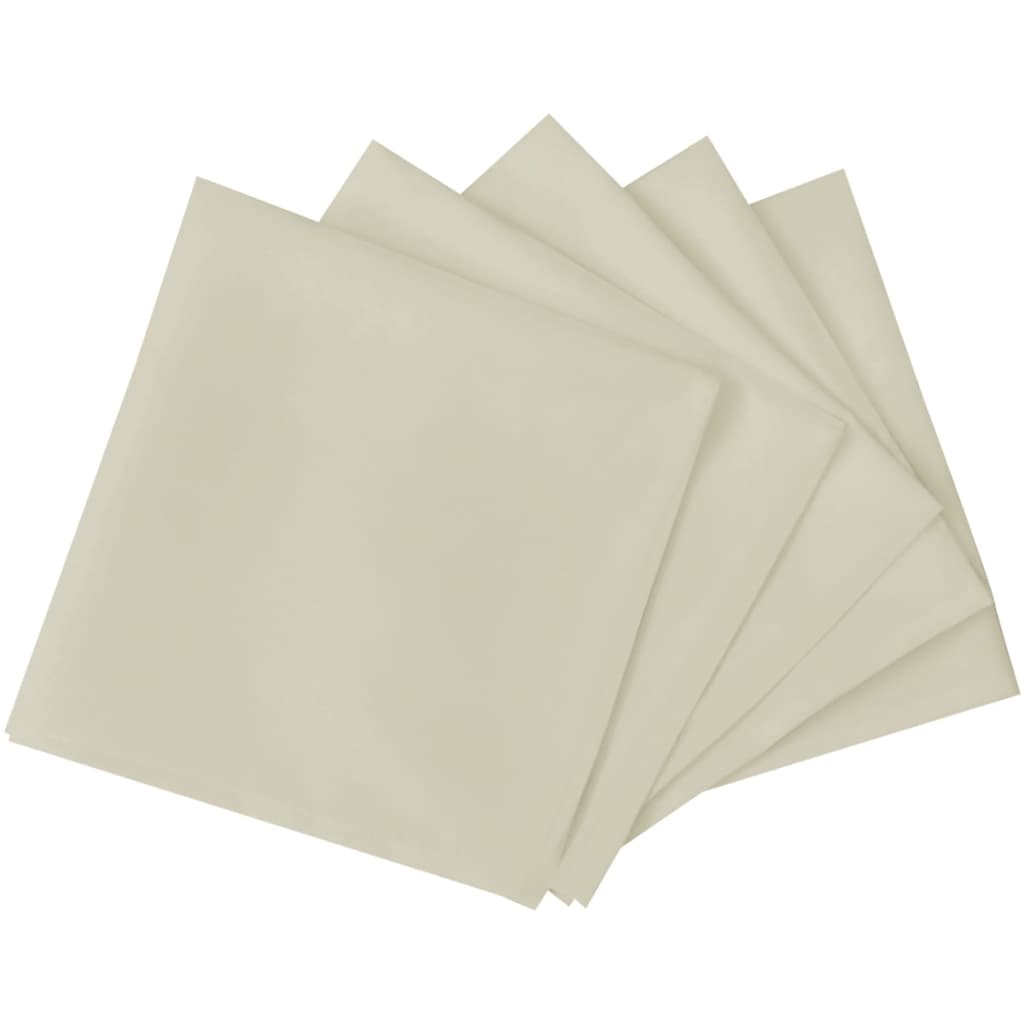 Serviettes de table 10 pcs Crème 50x50 cm