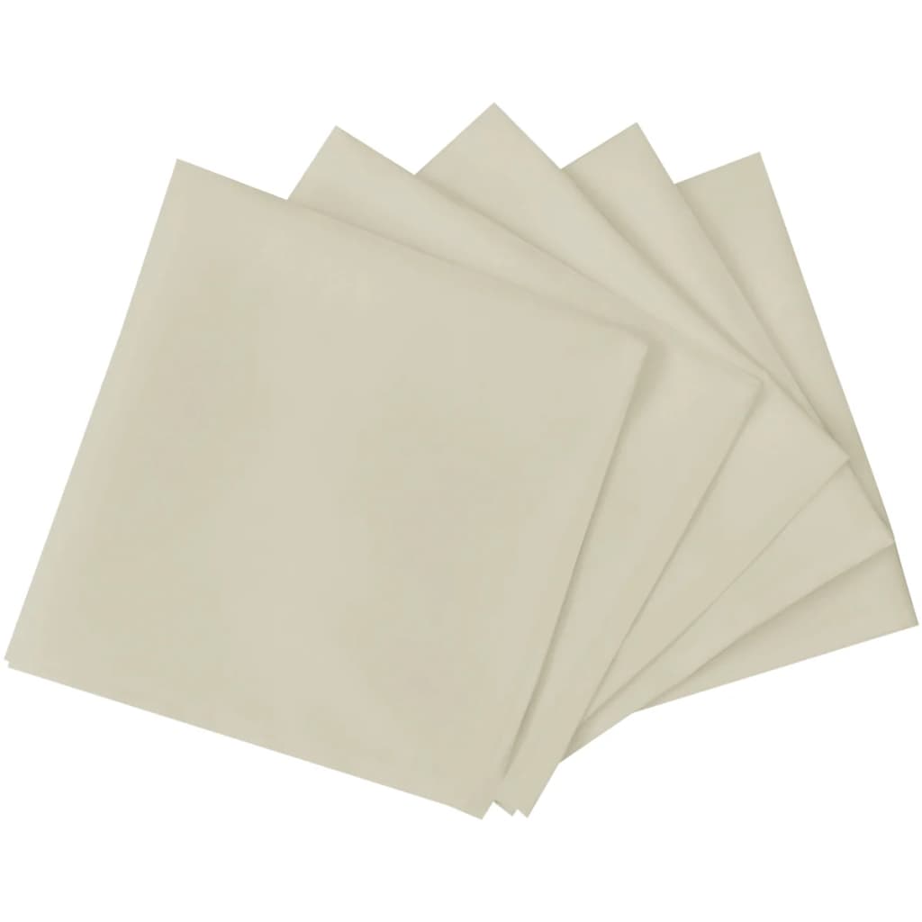 Serviettes de table 25 pcs Crème 50x50 cm