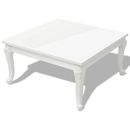 Table basse 80x80x42 cm Blanc brillant