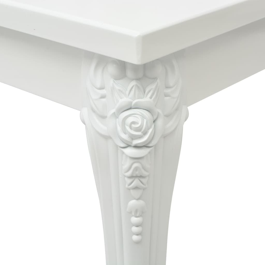 Table basse 80x80x42 cm Blanc brillant