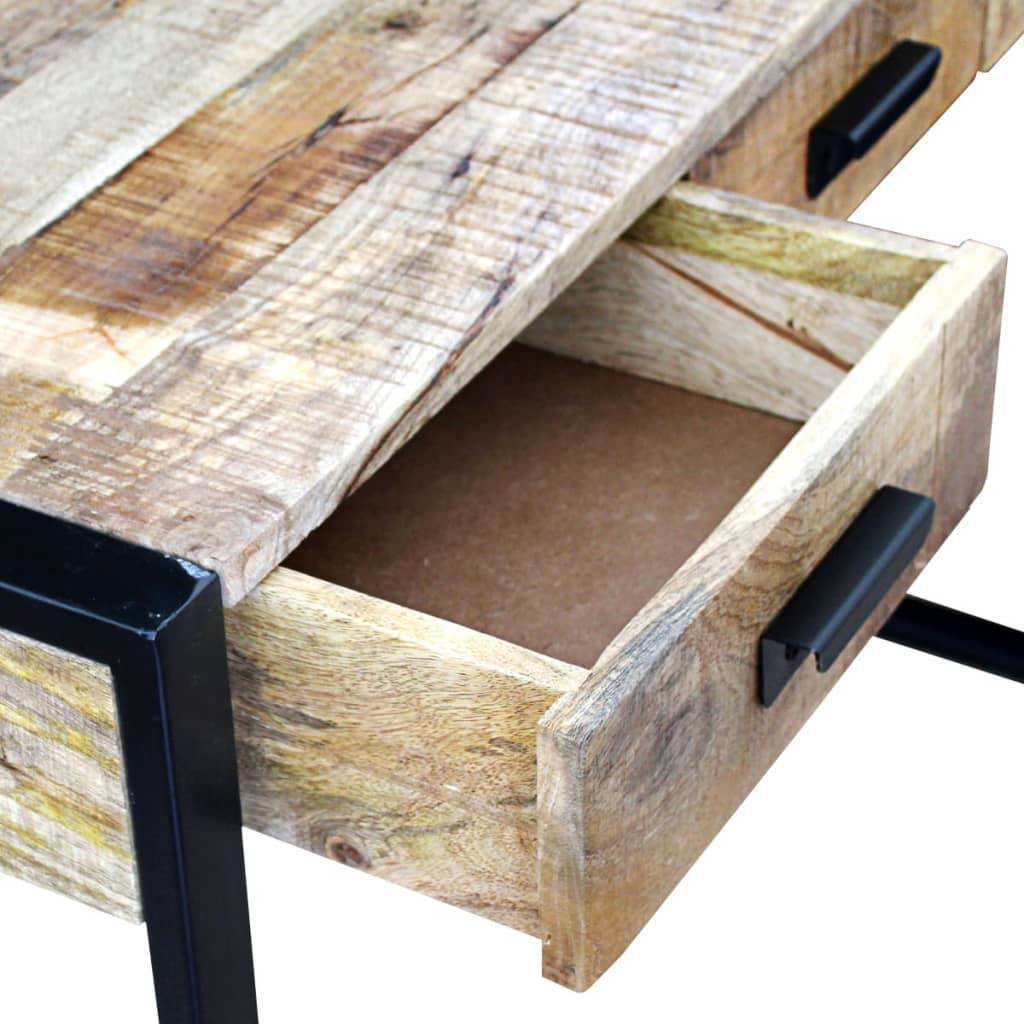 Table console avec 3 tiroirs bois de manguier 110x35x78 cm