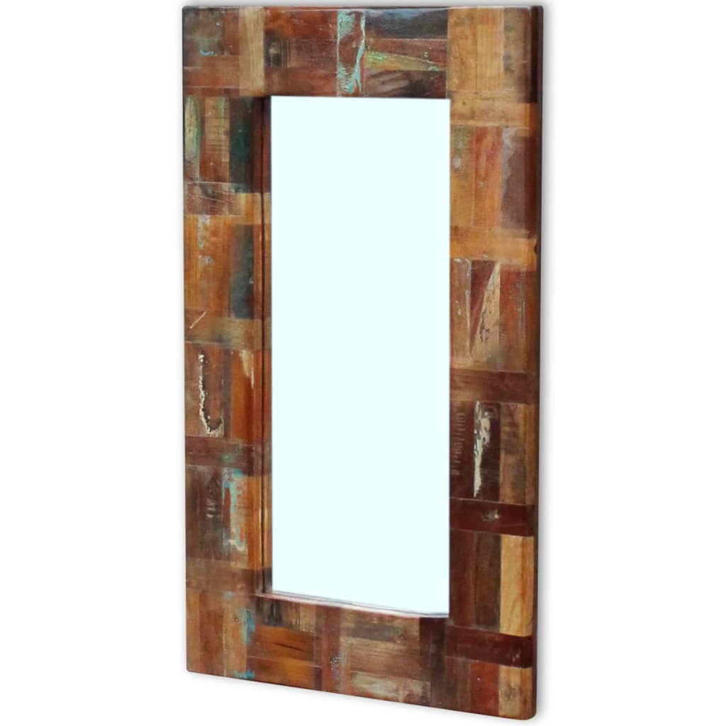 Miroir Bois de récupération massif 80x50 cm