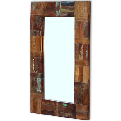 Miroir Bois de récupération massif 80x50 cm