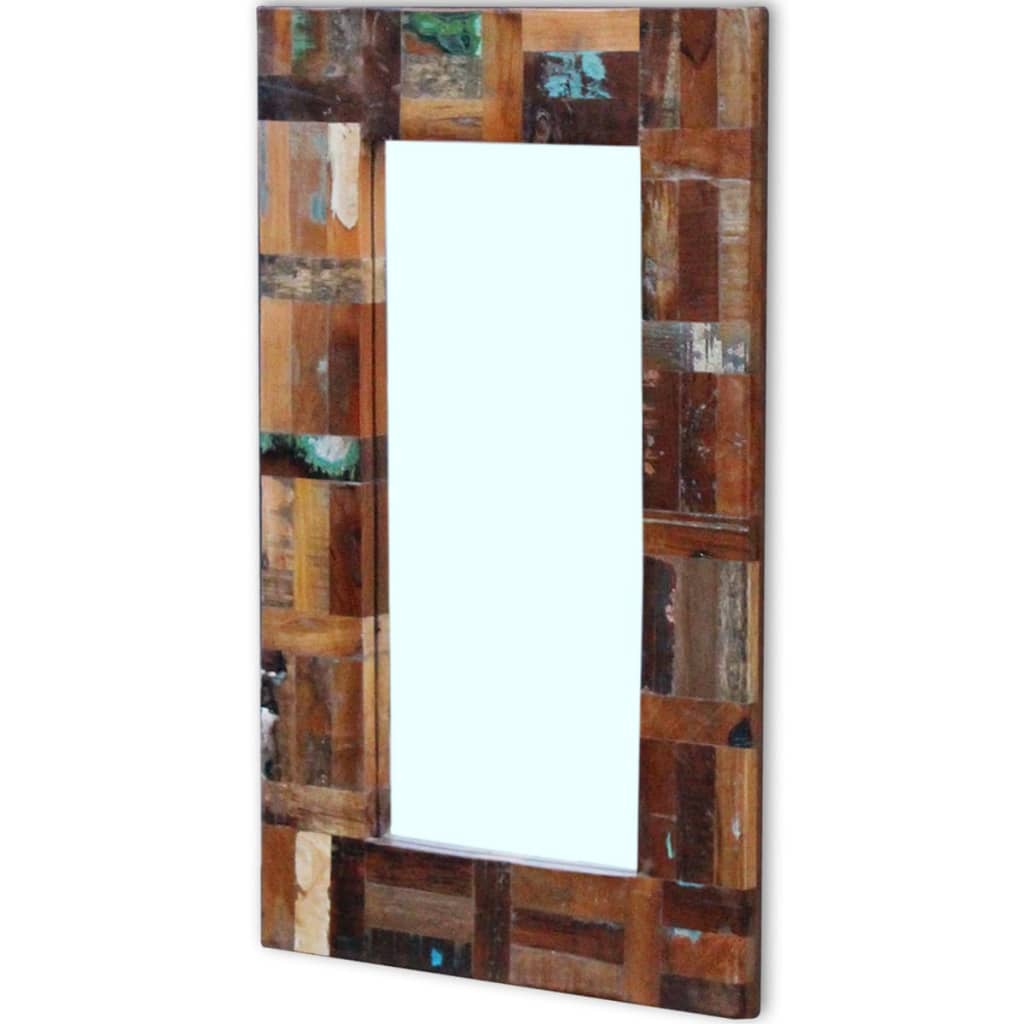 Miroir Bois de récupération massif 80x50 cm