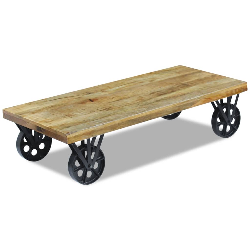 Table basse bois de manguier 120x60x30 cm