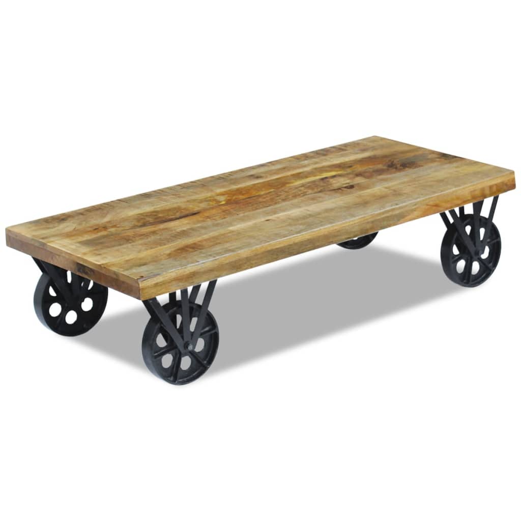 Table basse bois de manguier 120x60x30 cm