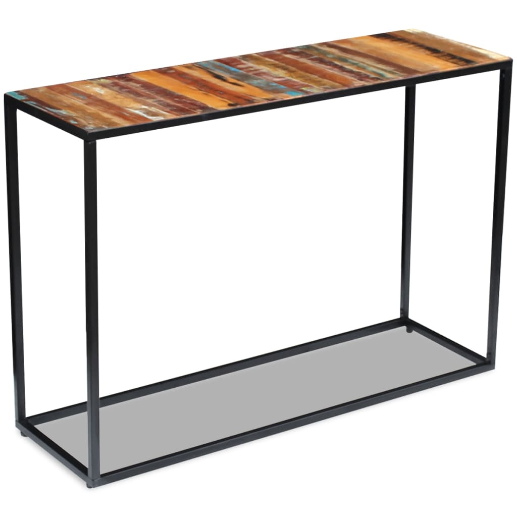 Table console Bois de récupération massif 110x35x76 cm