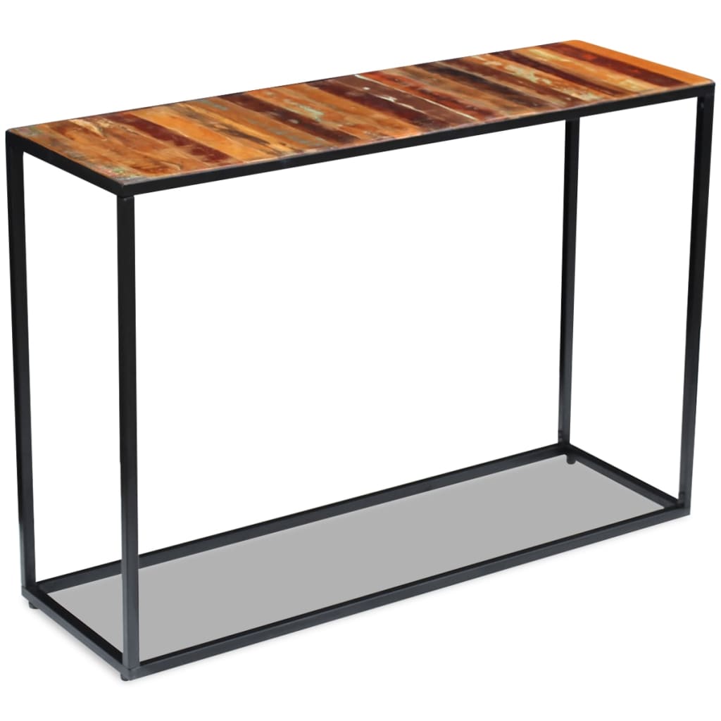 Table console Bois de récupération massif 110x35x76 cm