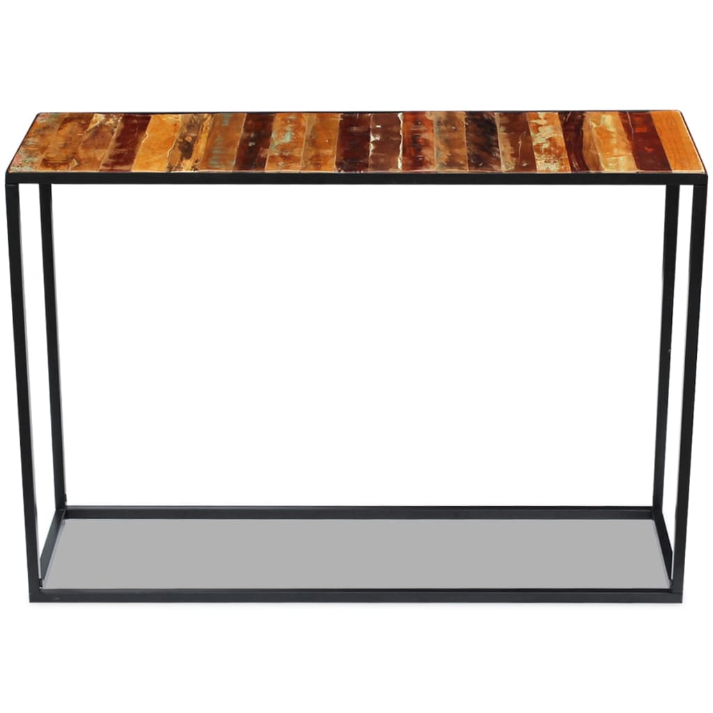 Table console Bois de récupération massif 110x35x76 cm