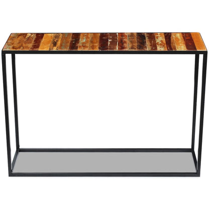 Table console Bois de récupération massif 110x35x76 cm