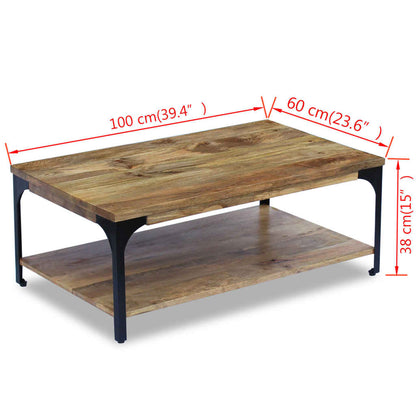 Table basse Bois de manguier 100x60x38 cm