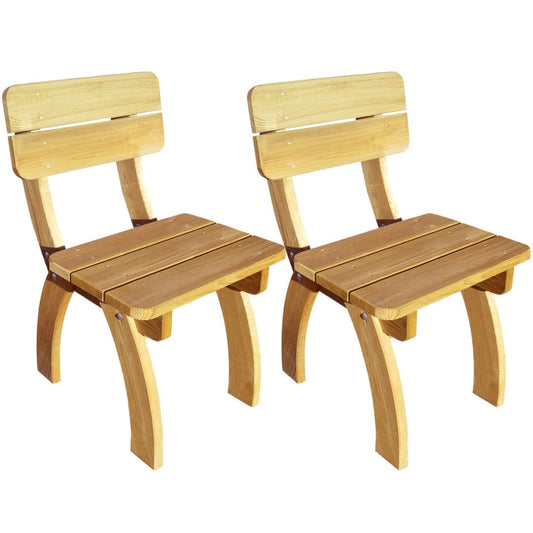 Chaises de jardin lot de 2 Pinède imprégnée