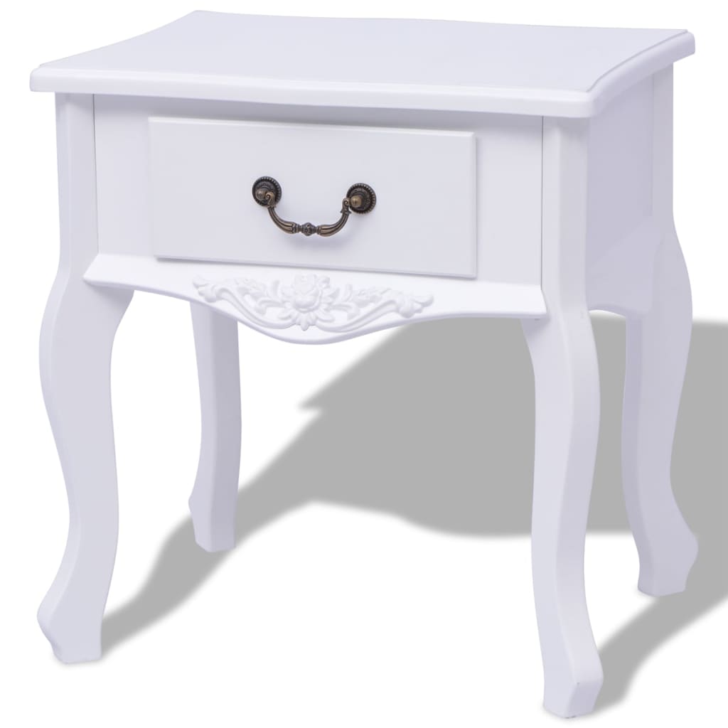 Table de chevet MDF Blanc