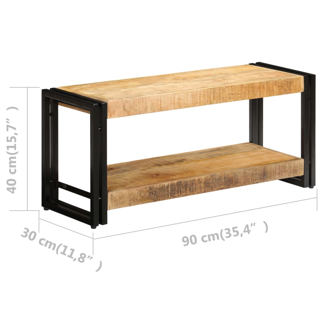 Meuble TV 90x30x40 cm Bois de manguier massif